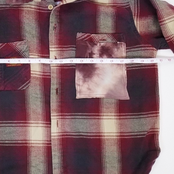 vintage style plaid flannel hand dye with stars - Picture 6 of 8